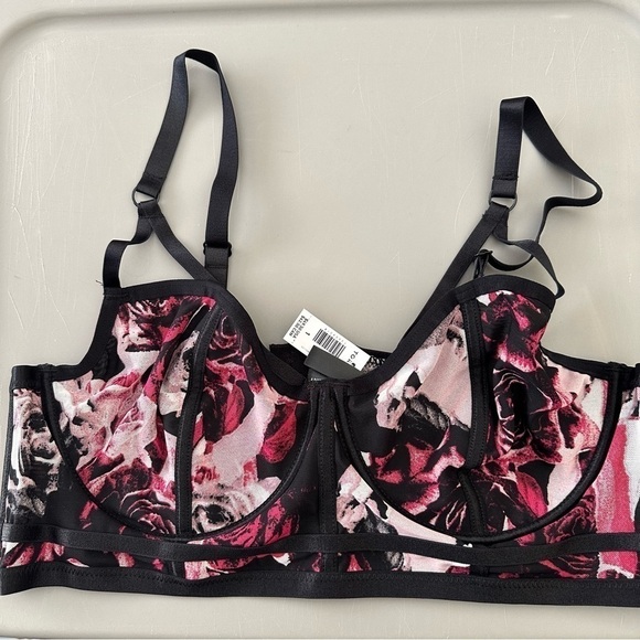 NWT Torrid Unlined Bralette Torn Rose Underwire - Picture 6 of 6